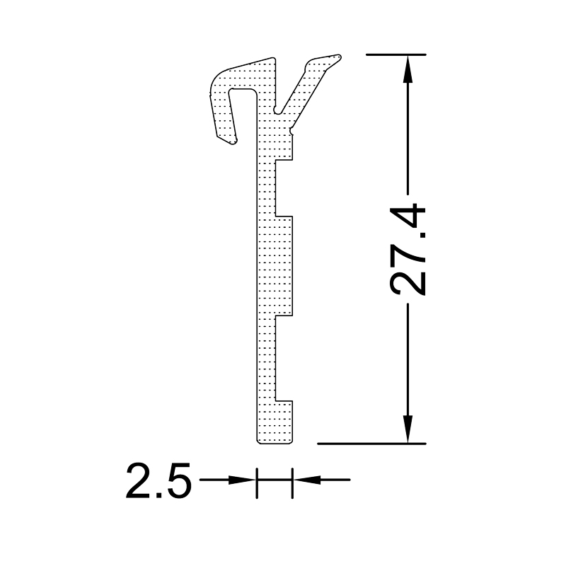 Joint d'isolation EPDM pour tablette de fenêtre aluminium