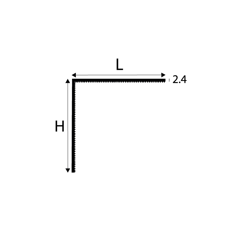 Cornière PVC épaisseur 2.4mm crantée 