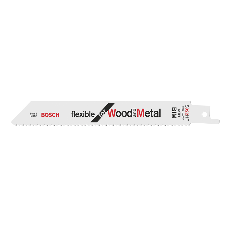 Lame de scie sabre S922HF pour métal et bois 150mm - BOSCH