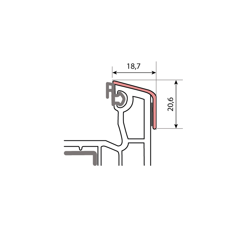 Profil de protection de dormant PVC autocollant