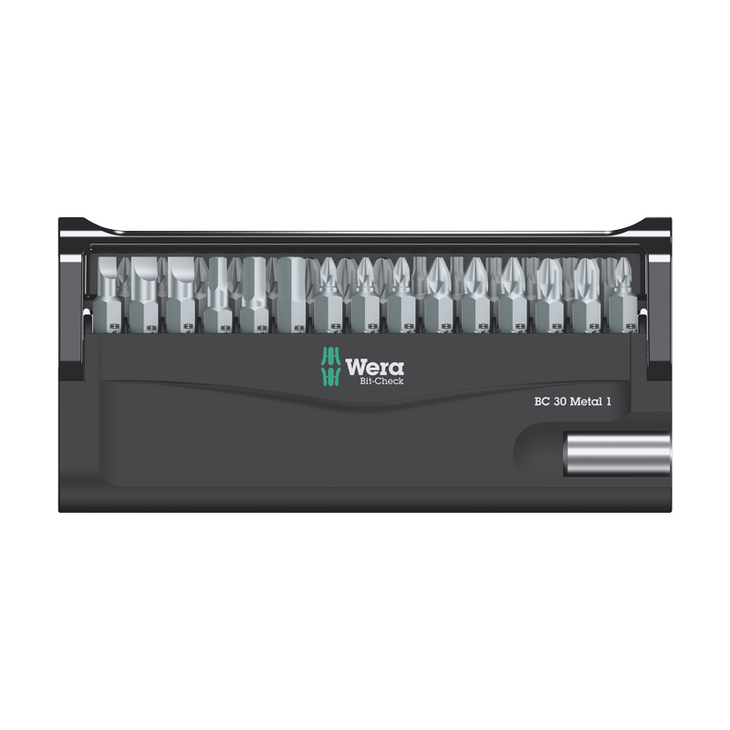 Coffret de 30 embouts BIT-CHECK métal + porte-embouts universel