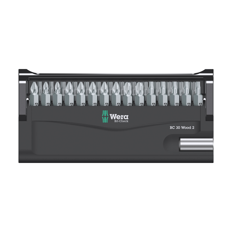Coffret de 30 embouts BIT-CHECK wood + porte-embouts universel