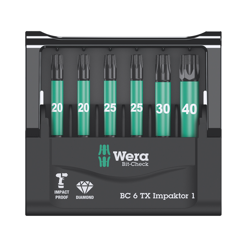 Coffret de 6 embouts BIT-CHECK Torx IMPAKTOR