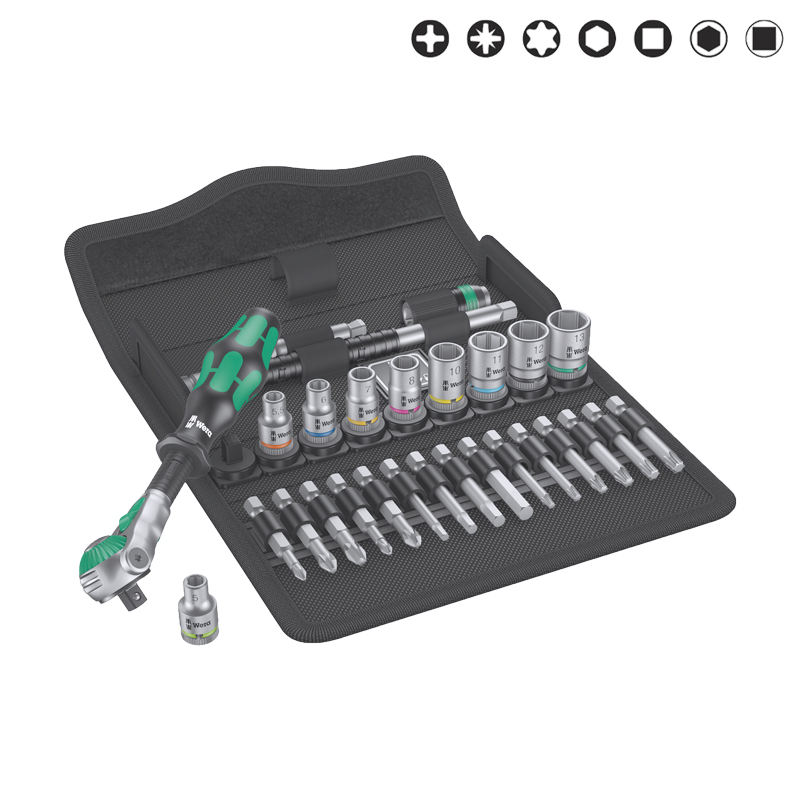 Coffret de 28 pièces cliquet 1/4'' ZYKLOP SPEED - WERA