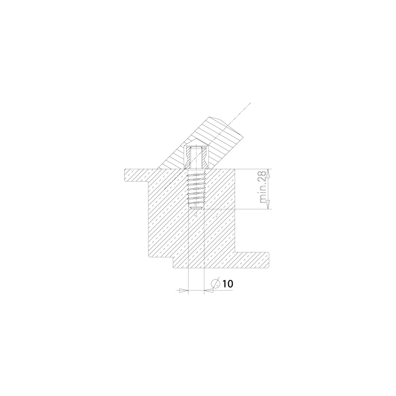 Kit de fixation simple pour poignée de tirage spécial bois