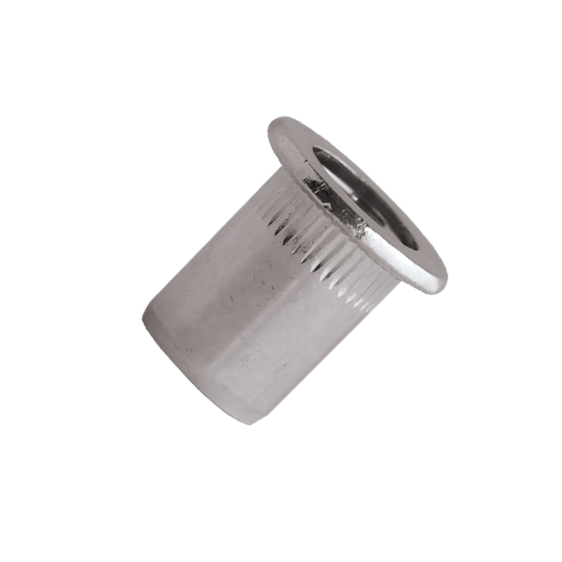 Écrou à sertir cranté inox tête plate - SCELL-IT