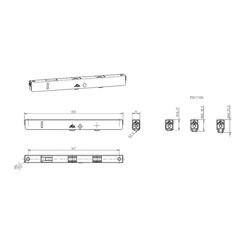 Chariot double réglable pour coulissant PVC - ROTO