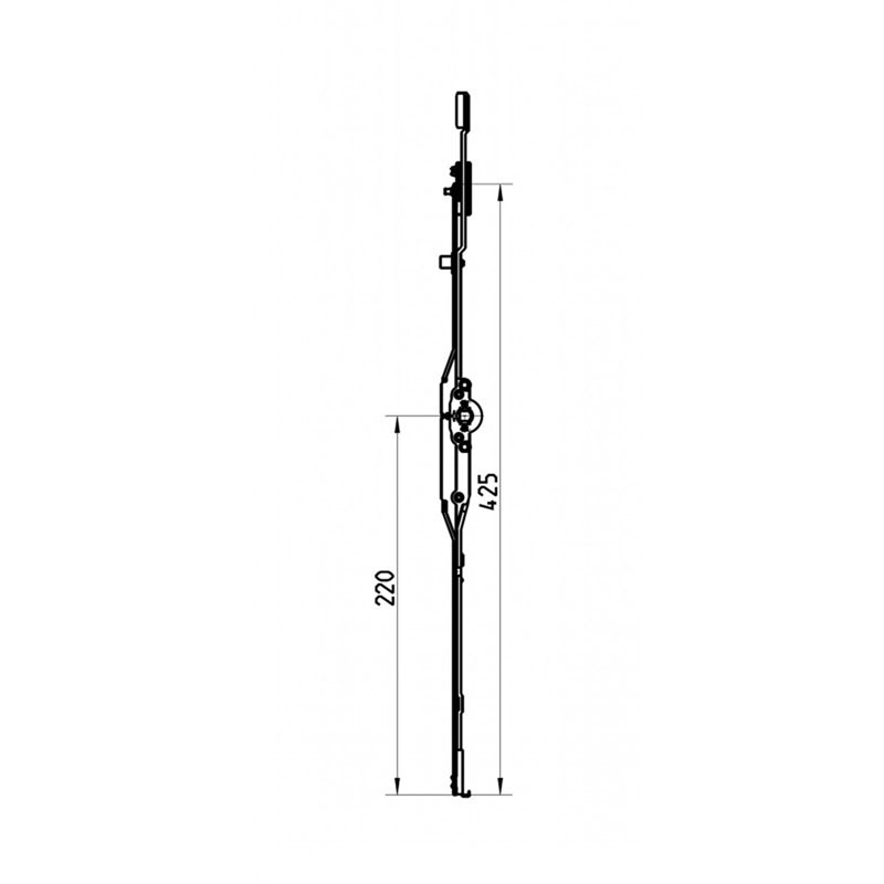 Crémone OF NT sortie de tringle F8 HP fixe