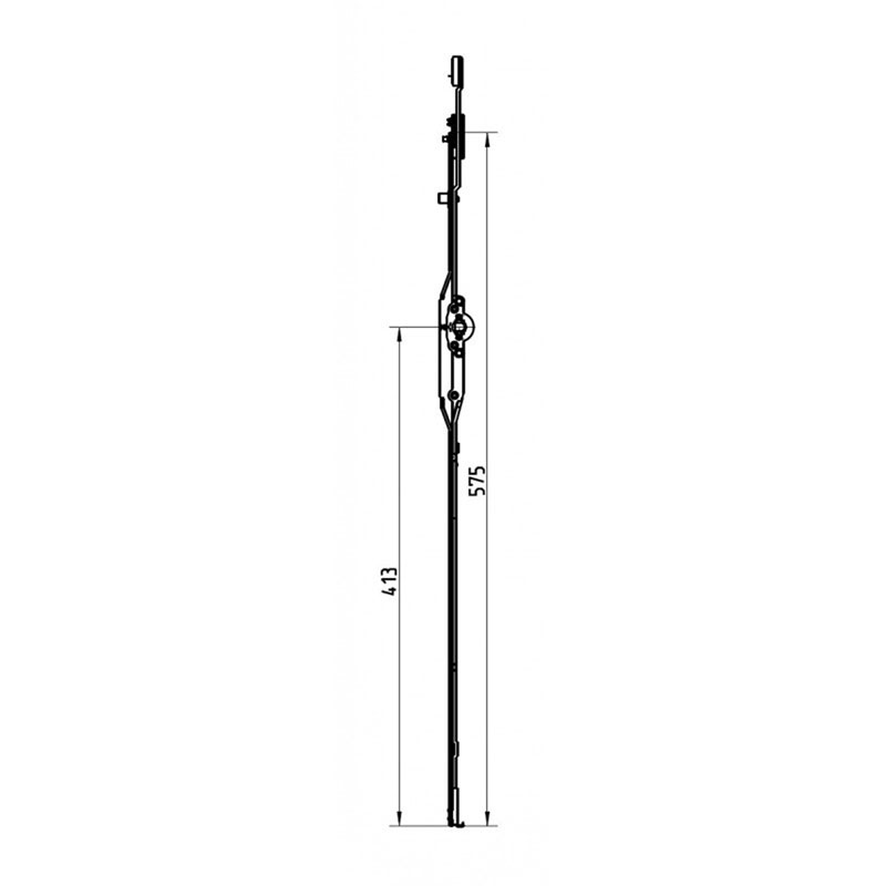 Crémone OF NT sortie de tringle F8 HP fixe