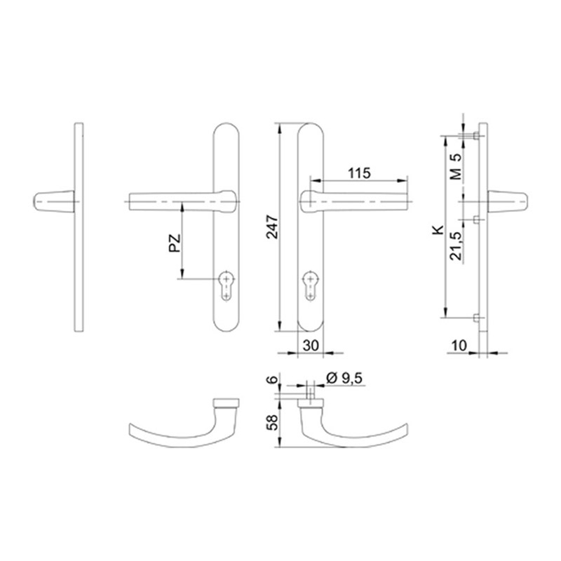 Garniture EVA avec ressort de rappel sur plaques de 30mm