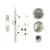 Kit serrure à condamnation design rond - 
